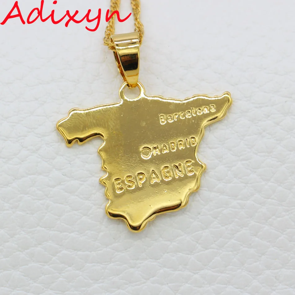 Buy Adixyn Spain Map Pendant Necklace Women Trendy