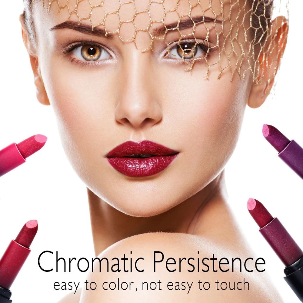 

Hot Sale 4 Color Matte Lipstick for Lips Cosmetic Lipstick Waterproof Long Lasting Sexy Lip Matte Nude Lipstick Makeup TSLM1