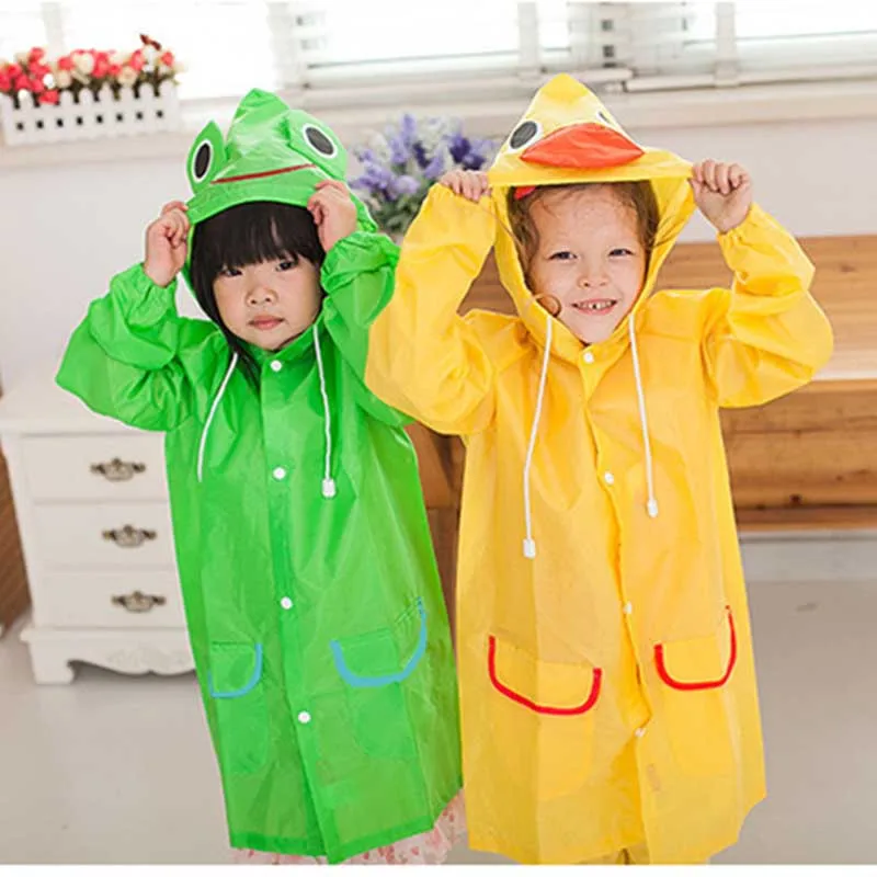 2019 rainwear For Boys Girls Kids Hooded Raincoat Baby Outdoor Waterproof Coat Cute Animal
