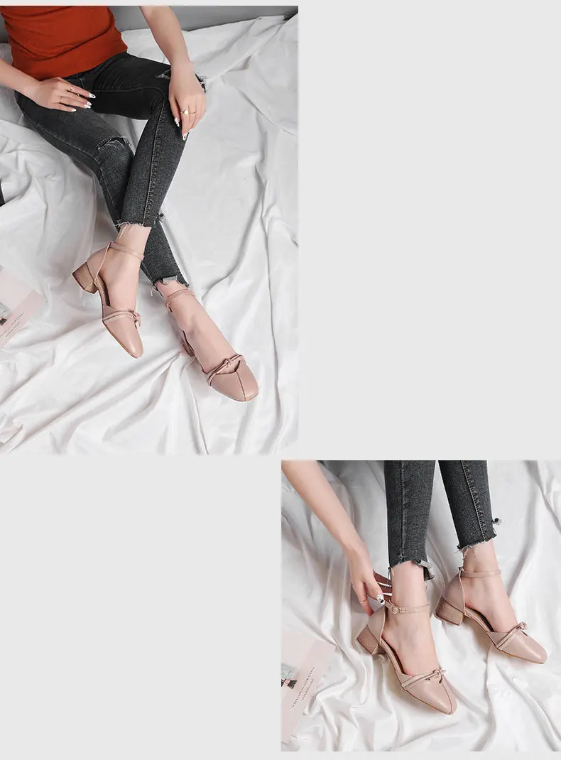 Ремешок на щиколотке Mary Jeans сандалии женские пояса Боути пляжные сандалии квадратный носок женские Вьетнамки Для женщин на низком каблуке тапочки на танкетке обувь
