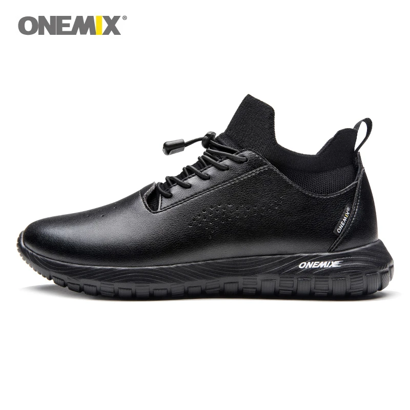 leather running shoes mens