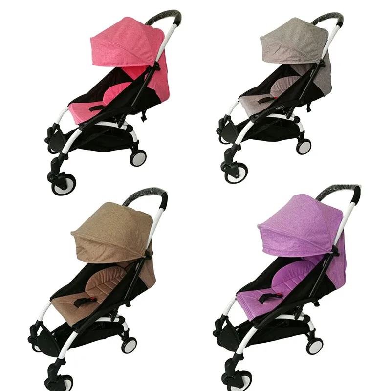 Baby Stroller Sun Shade Awning Anti-UV Baby Strollers Canopy Cover Car Sunshade Cover Linen Hood Seat Pad Stroller Accessories