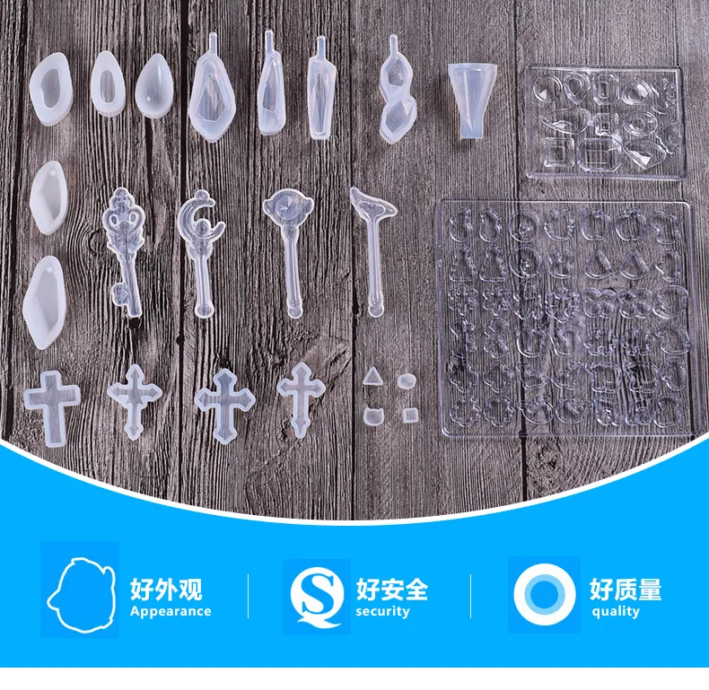 

1pc Silicon Mold Diamonds DIY handmade Ear Studs Pendant Epoxy transparent silicone mould Craft resin molds for jewelry making