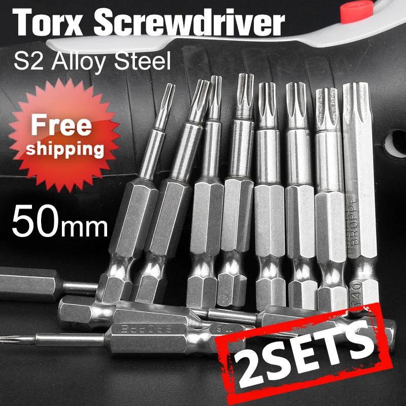 

New 12pcs 50mm Installed 50mm SEALS St5-t40 Torx Magnetic Plum Batch Head Screwdriver Bit