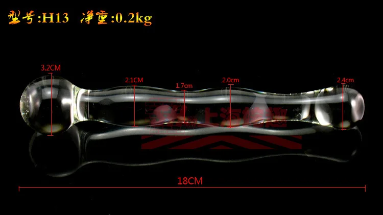 18cm Thick Crystal Dildo Glass Dildos Sex Stimulator Pleasure Wand Adult Transparent Female Sex Products woman butt plug
