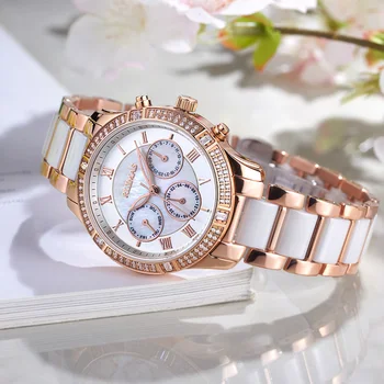 

RUIMAS Women Luxury Watches Ladies Top Brand Fashion Quartz Watch Women's Elegance Clock Dress Female Jewels Watch Montre Femme