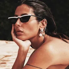 Черные модные дизайнерские женские солнцезащитные очки с плоским верхом, солнцезащитные очки с квадратной оправой, классические винтажные черные красные очки Oculos de sol