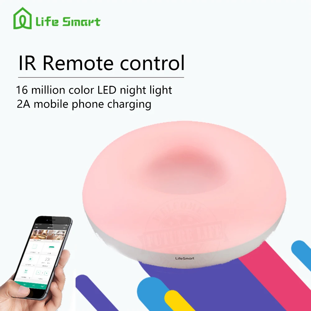 

2018 Lifesmart WiFi Wireless Smart IR Universal Remote Controller Led Night Light 38KHZ 2w Smart Home Appliance by IOS Android