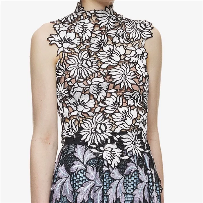 

AEL Self Portrait 2019 New Spring Embroidery Flower Pattern Women's Tops Sexy Elegant Clothing Hollow Out Asymmetrical Blouse