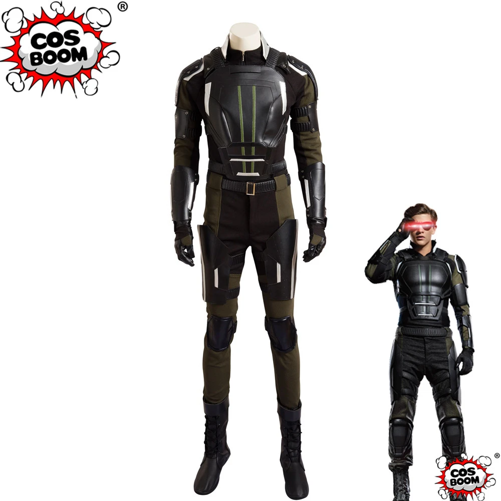 Cosboom x men Cyclops Scott Summers traje adulto disfraces de Halloween x men Apocalipsis batalla traje Cosplay|Disfraces de películas y TV| -