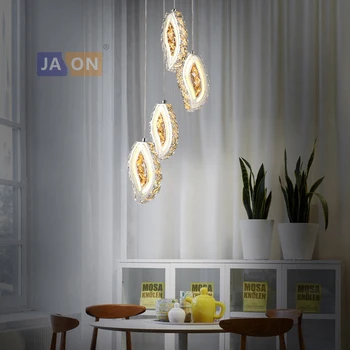 

LED Postmodern Stainless Steel Crystal Chrome LED Lamp LED Light.Pendant Lights.Pendant Lamp.Pendant light For Dinning Room