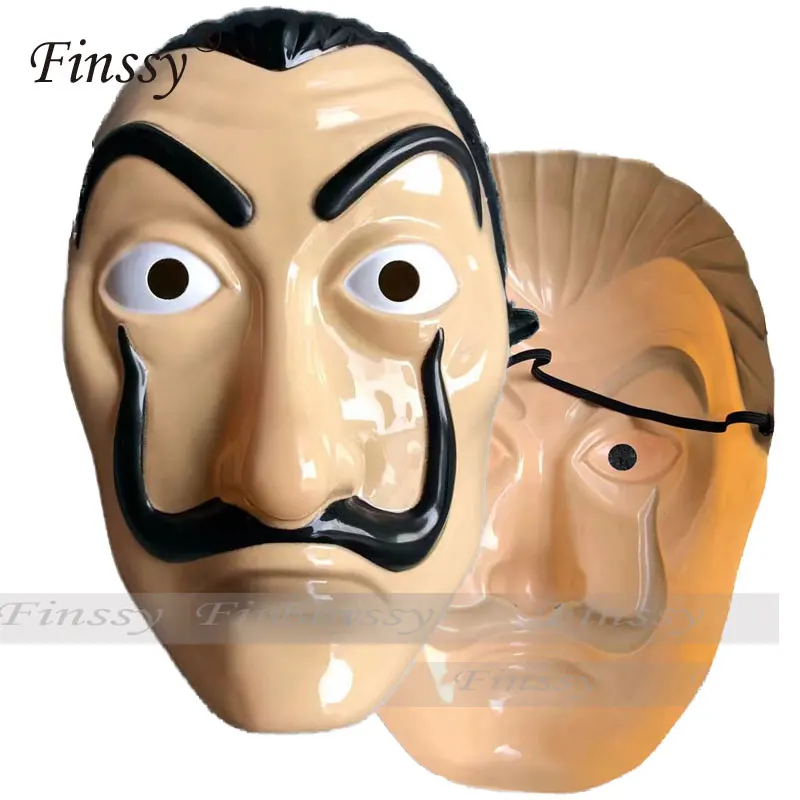 

La Casa De Papel Mask Salvador Dali Latex Cosplay Mask Halloween Realistic Adult Party Props Masks