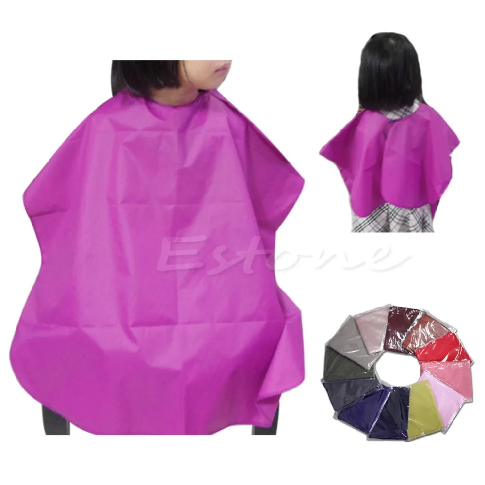 

New Children Salon Waterproof Hair Cut Hairdressing Barbers Cape Gown Cloth Random Color #11