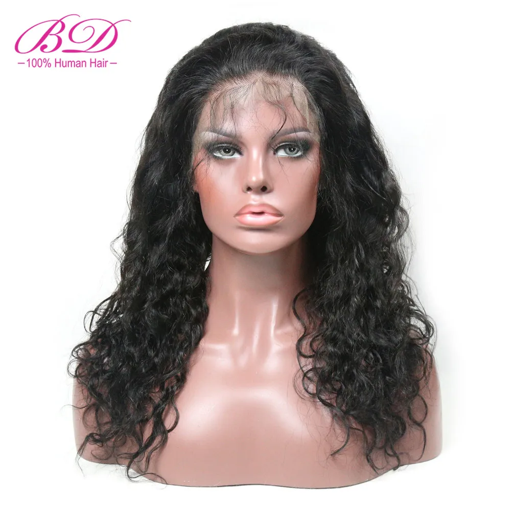 BD HAIR 13X6 Water Wave Long Length Lace Front Human Hair Wigs Deep Part Lace Wigs Natural Color Peruvian Remy Hair