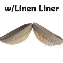 2x Banneton Brotform 20 см Диаметр Круглый хлебостойкий доказательство корзина с льняной бесплатно P& P