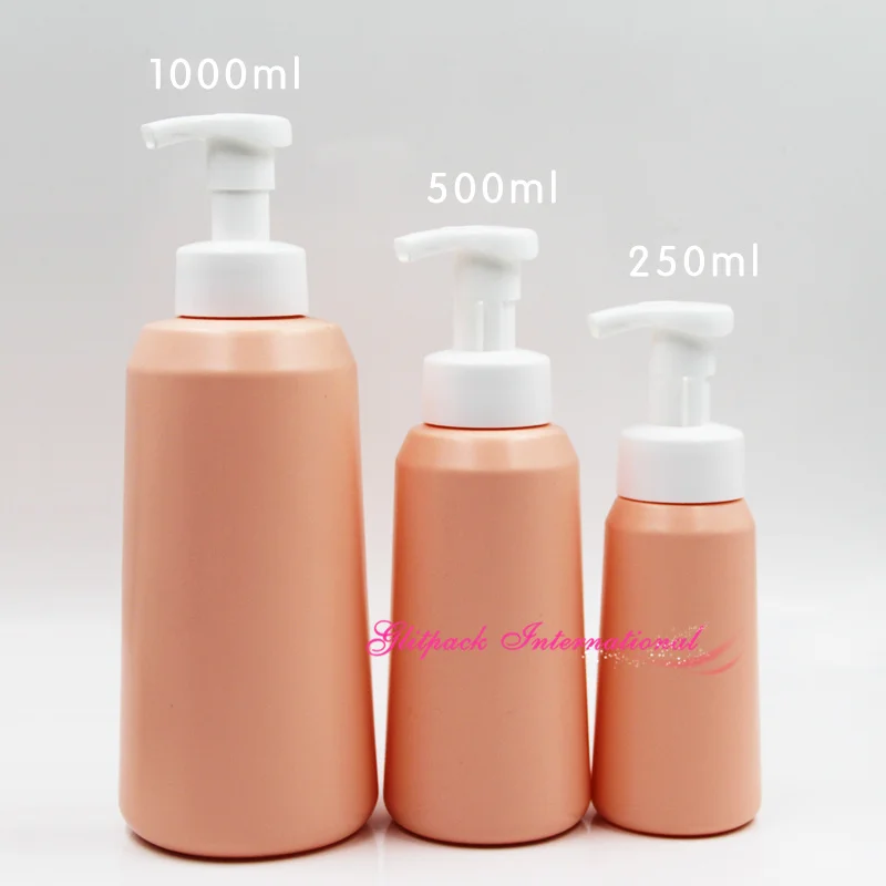 

10pcs 1000ml bath foam bottle 35oz foam dispenser bottle foam soap bottles for facial cleanserPET Plastic large shampoo bottle