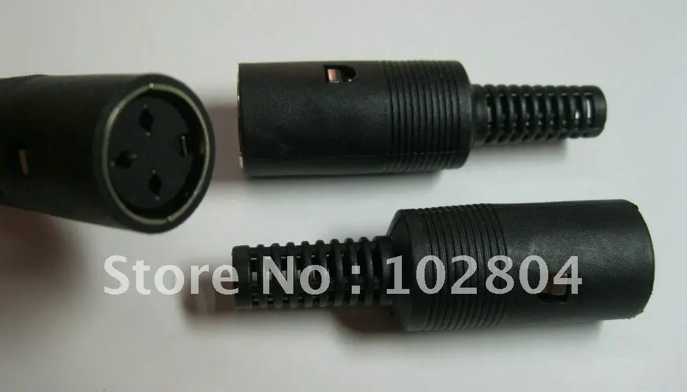 

140 Pcs DIN Jack Connector 3 Pin with Plastic Handle