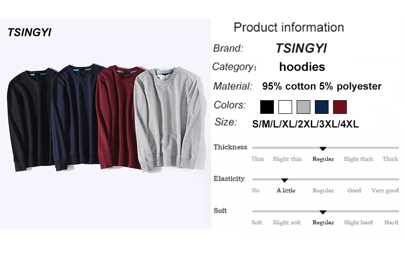 Men's Clothing Useful Tsingyi Hot Sale Solid Skateboard Hoodies Men Women Spring Autumn O-neck Long Sleeve Cotton Sudadera Poleron Hombre Sweatshirt