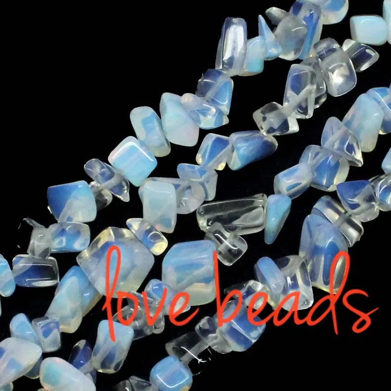 

Gravel Stone Natural White Opal beads Chips Beads 5mm-8mm Irregular Loose Beads Strand 80CM For Jewelry Making(F00332)