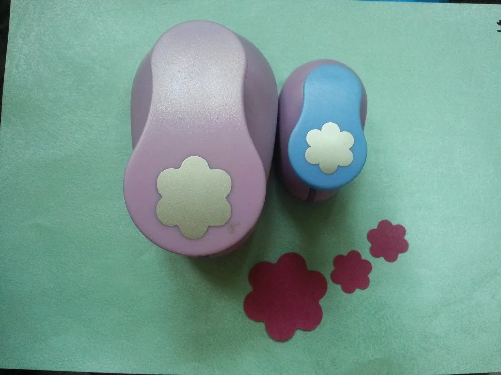 2pcs 5 0cm 2 5cm flower shape craft punch set punch craft flower shaped paper punches