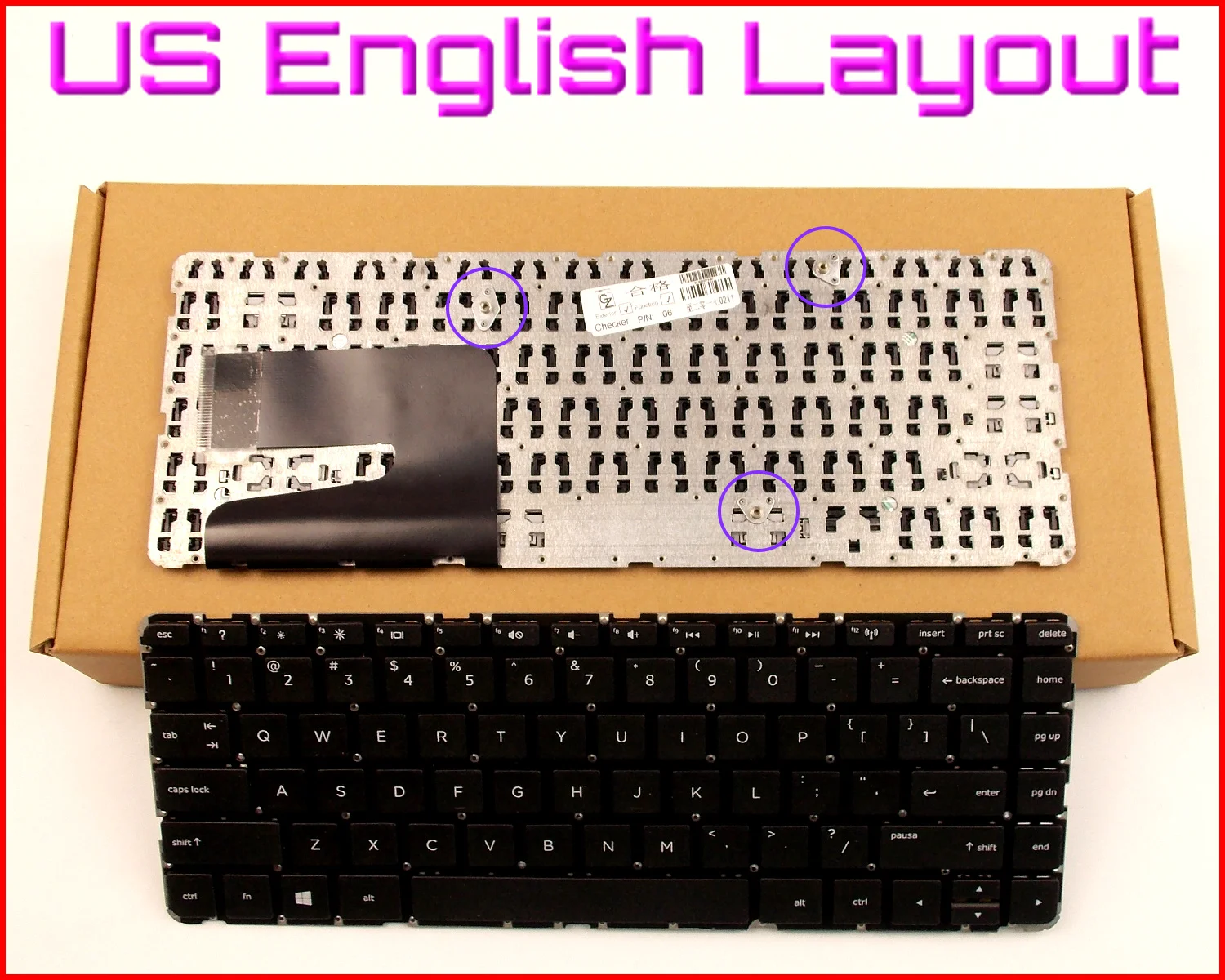  New Keyboard US English Version for HP Pavilion 741062-001 740102-001 9Z.N9GSQ.501 747282-001 74978