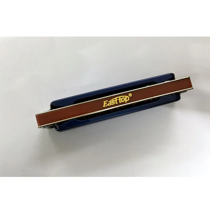 EASTTOP T008K ключ дБ Новый Голубой цвет губные гармоники латунь reedplates Фосфорная