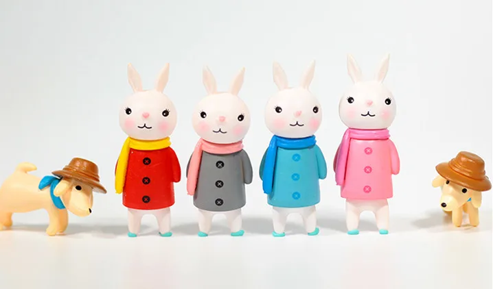 Cute Me Too кролик с шарфом собака со шляпой игрушка кукла модель домашнее украшение