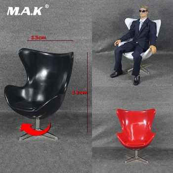 

ZY3008 1/6 Scale Figure Scenes Accessories Egg Chair Black/White/Red Color Model for 12" Action Figures
