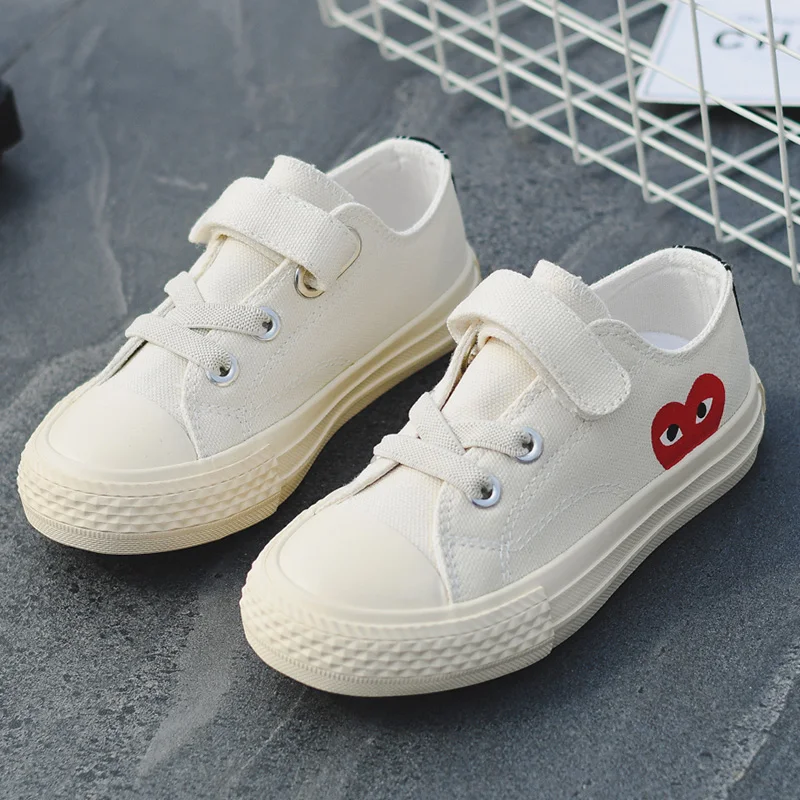 

2019 New Canvas Sport Baby Sneakers Black White Ankle Canvas Boy Shoes Fashion Kids Shoe Boy Anti Slip Designer Casual Sneakers