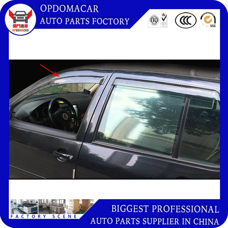 

High quality Hot sale 4 Piece Injection molding trim vent shade rain sun wind deflector window visor for Golf 4 Golf 6 Golf 7