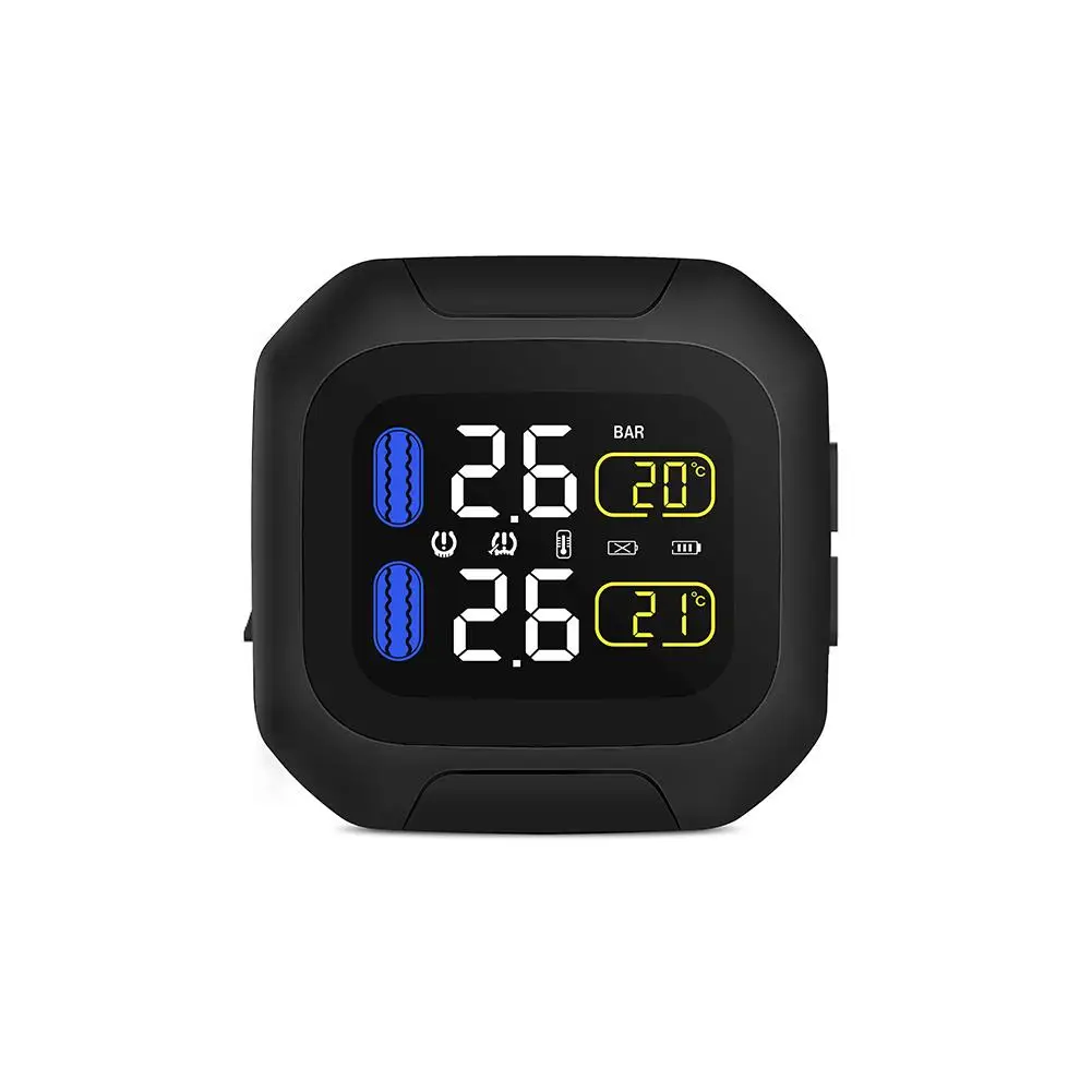 100% Real CAREUD M3 Wireless Motorcycle TPMS Tire Pressure Monitoring System Motor Tyre Aotu Alarm 2 External Sensor Moto Tools