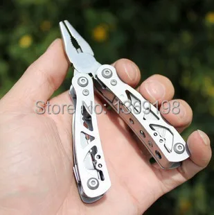 Cheap 200PCS/LOT 9 In1 Multifunction Pliers Outdoor Survival Tools Folding Knife Stainless Steel Pliers Mini Combination Pocket Pliers
