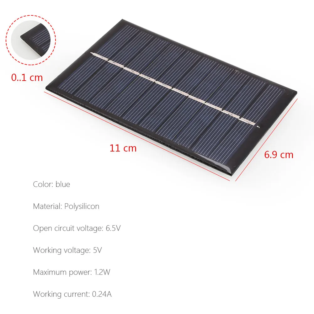 1,2 Вт 5 В Мини DIY светильник на солнечной батарее батарея модульная батарея зарядное устройство новое зарядное устройство для телефона Зарядка для путешествий солнечная панель небольшой мощности