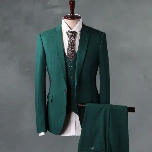 Tpsaade Verde Hombres Trajes De Boda 3 Piezas Esmoquin Padrino Formal Esmoquin Padrino Forma Blazer Para Hombre Chaqueta Pantalon Chaleco Trajes Aliexpress