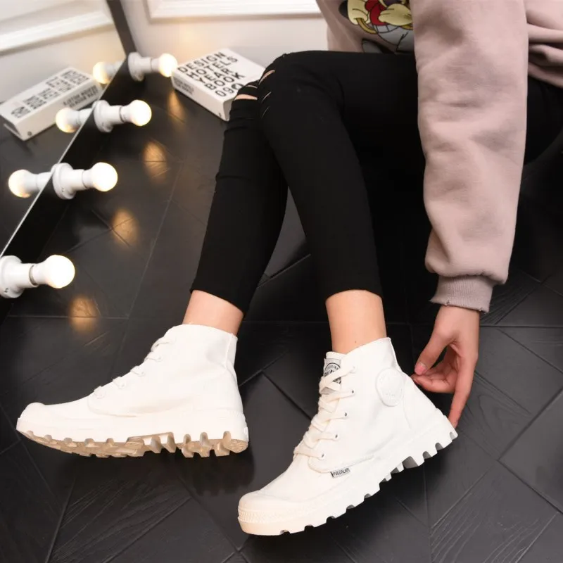 Noir Martin Des Femmes Bottes Et Printemps Automne Chaussures rouge dessus blanc Plate Blanc Haut gris 2018 forme De Toile qCFZ7gwxw