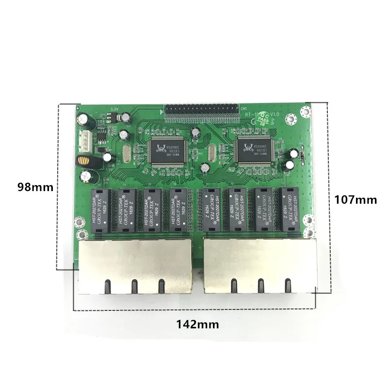 OEM 10/100 Мбит/с RJ45 16 портов Быстрый Ethernet модуль переключателя Lan концентратор США ЕС вилка 5 в адаптер питания сетевой коммутатор материнская плата