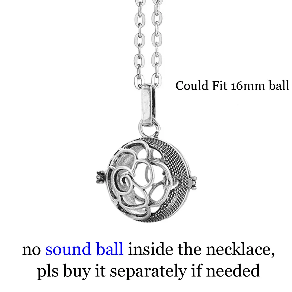 Винтажное ожерелье с медальоном, музыкальным ангелом, ожерелье для беременных, эфирное масло для ароматерапии - Окраска металла: 15