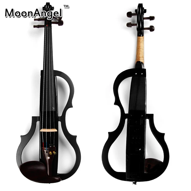 Best Offers 4/4 Black Wood Electric Violin Musical Instruments Good Quality Stringed Instrument Suitable for Beginners and Music Amateur