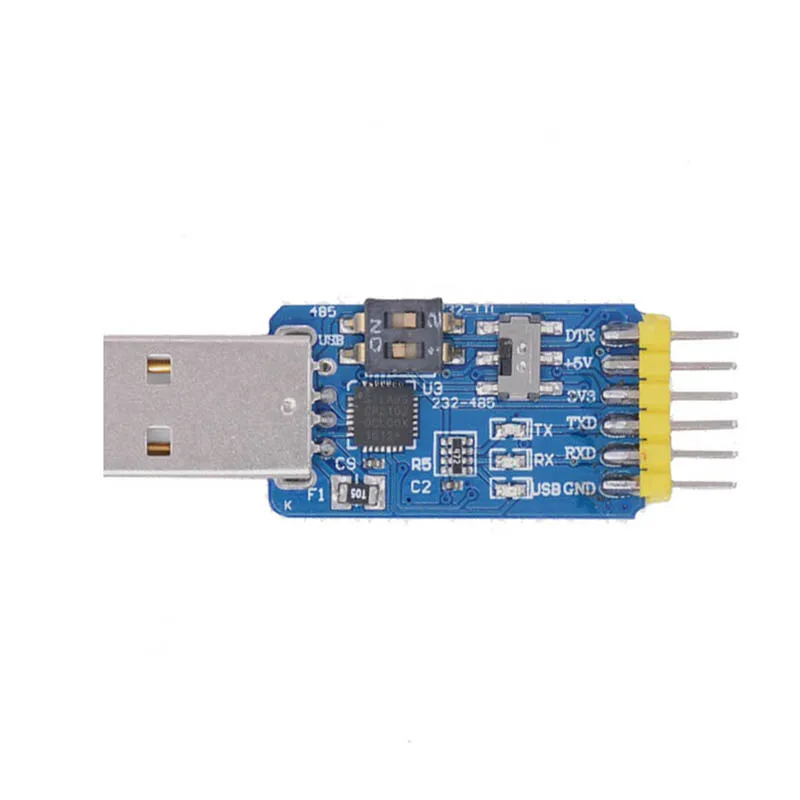 Шесть в одном многофункциональный модуль последовательного порта CP2102 USB к TTL 485 232