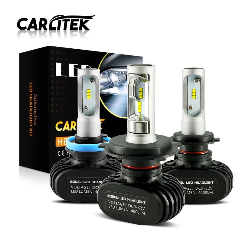 CARLitek N1 12V H4 H7 Led Bulbs Diodes Automobiles 50W 8000LM Auto H8
