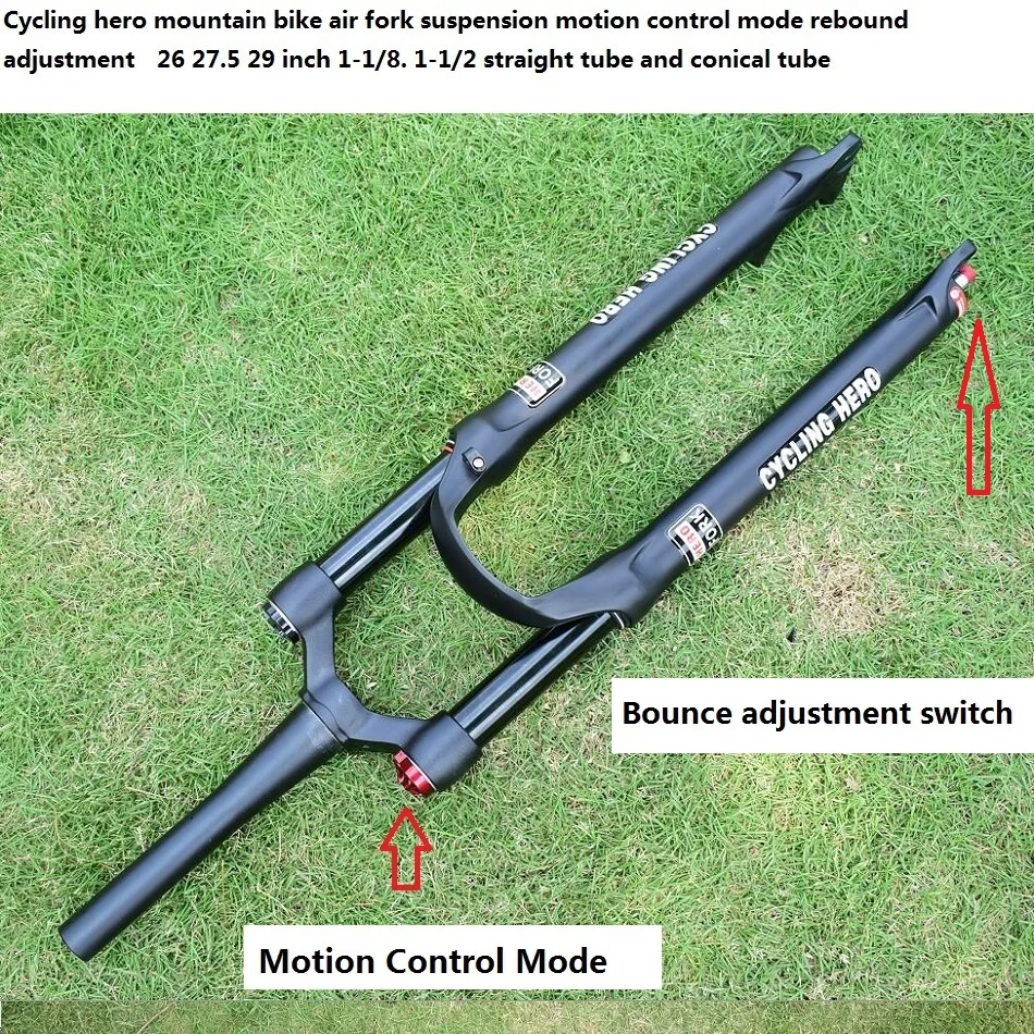 Регулировка отскока 100-120 мм ход горный велосипед пневматическая вилка подвеска вилка прямая труба конус над EPIXON SID 26 27,5 29 дюймов
