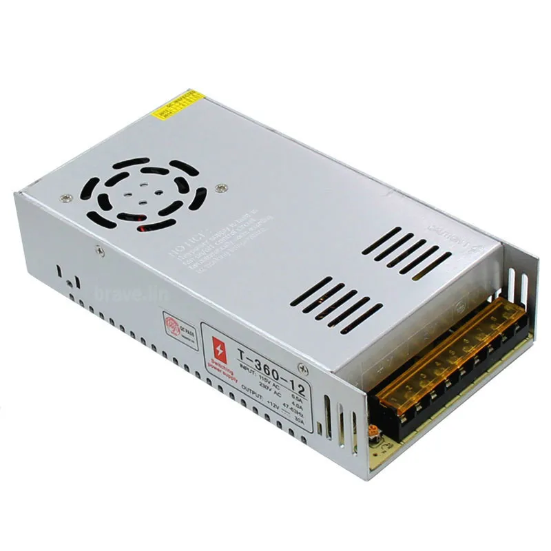 AC 110/220V to DC 12V 30A 360W switching power supply LED Light ing Transformer Adapter Driver For led strip/Monitoring Power