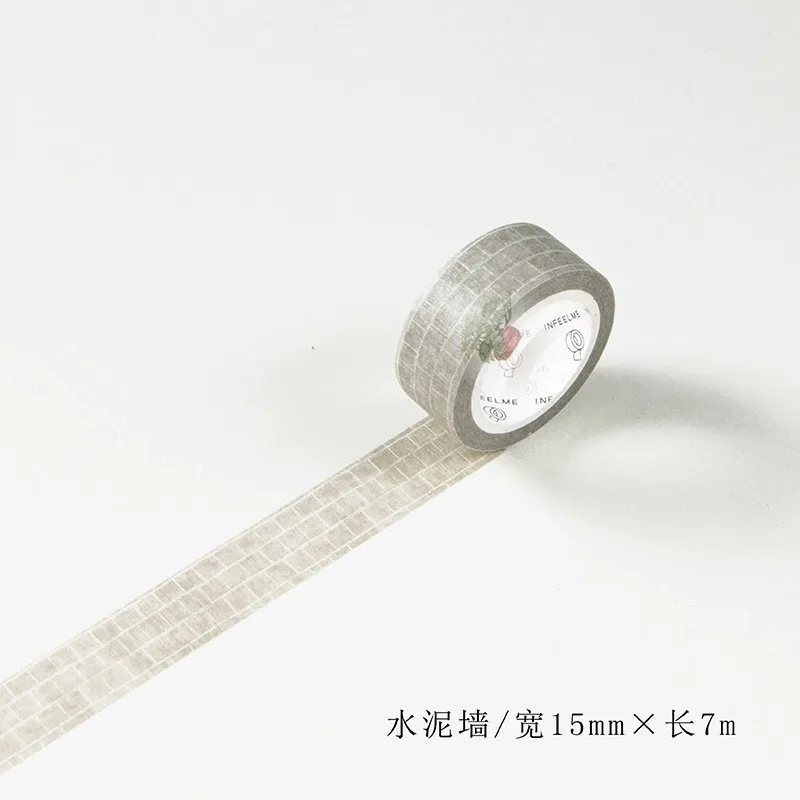 15mm*7m DIY Japanese White Black Marble Washi Tape Paper Adhesive Tapes Stickers Masking Tapes Decorative Stationery Tape