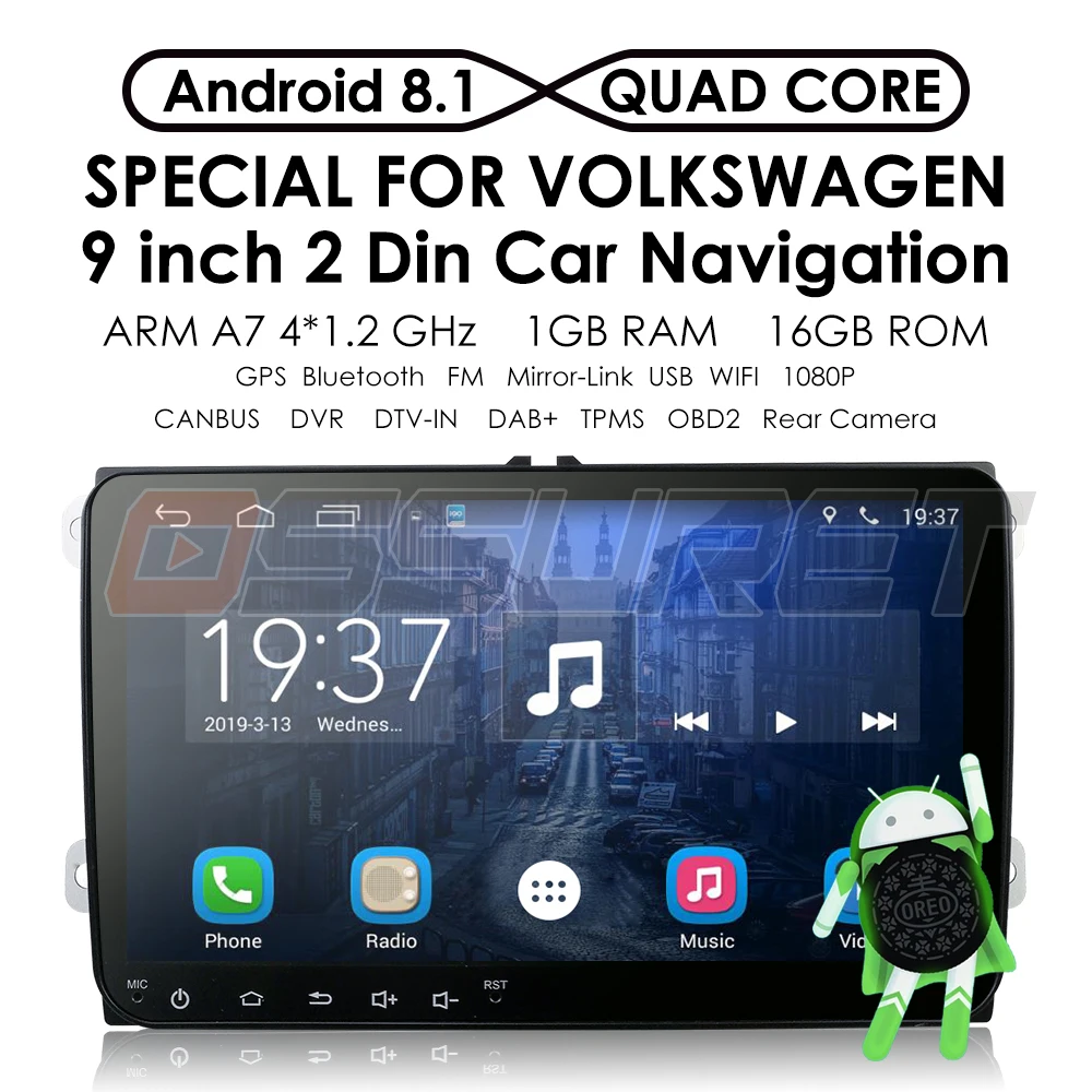 Android 9,0 2Din автомобильный мультимедийный плеер для Volkswagen/Golf/Polo/Tiguan/Passat/b7/b6/SEAT/leon/Skoda/Octavia радио gps