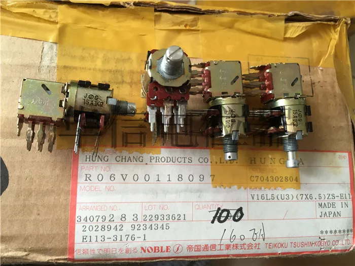 

Оригинальный новый 100% 15A 1K ohm один шарнир с двумя наборами рукоятки переключателя 10 мм круглый инструмент потенциометр
