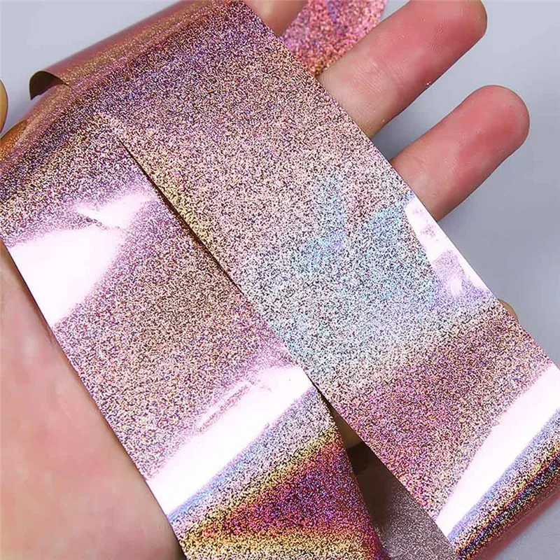

1 roll of 4 * 100 CM BULE Laser Holo Holographic Nail Foils Nail Art Transfer Stickers P#
