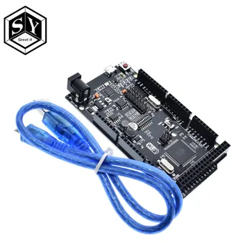 

Great IT Mega+WiFi R3 ATmega2560+ESP8266 32M Memory USB-TTL CH340G Compatible For Arduino Mega NodeMCU ESP8266