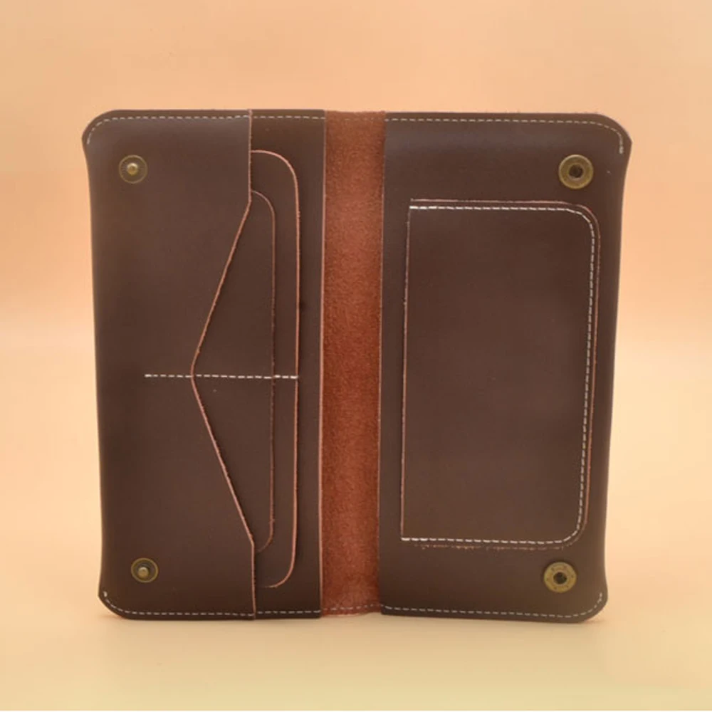 leather craft women long wallet sewing pattern PVC template