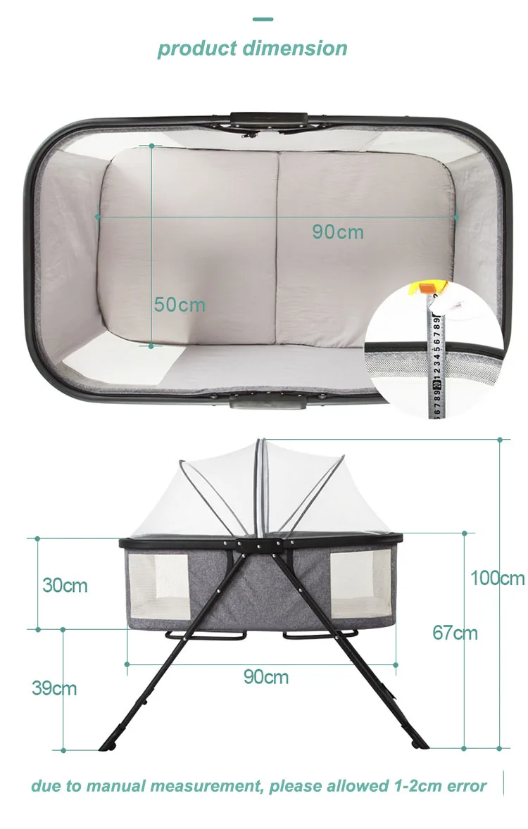 Складная детская кроватка портативный Новорожденные для младенцев кровать многофункциональная сонный успокоить встряхнуть детская кроватка кровать с москитной сеткой