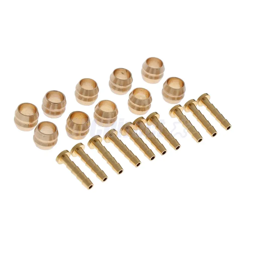 10 Pairs Bicycle Bike Copper Brake Hose Olive and Connecter Insert for BH59 Hydraulic Disc Brake Hose
